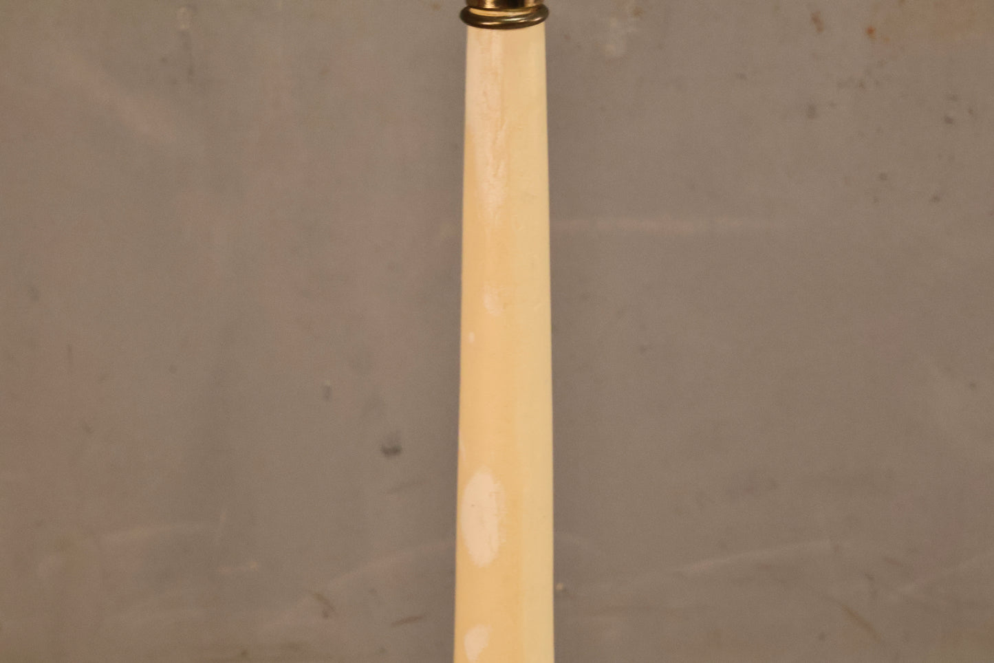 White Vinyl & Brass Valet Stand