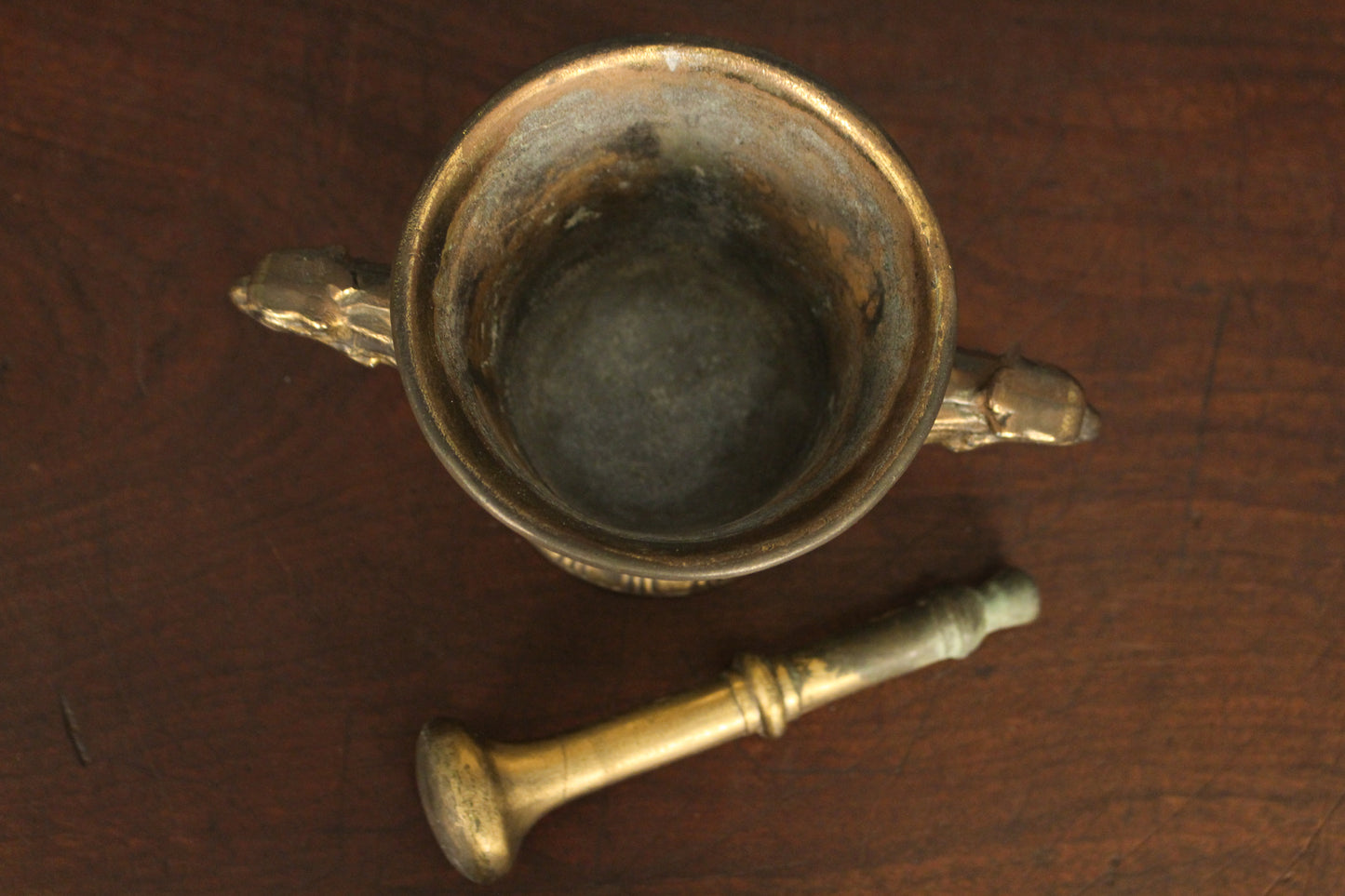 Ornate Brass Eagles Mortar & Pestle