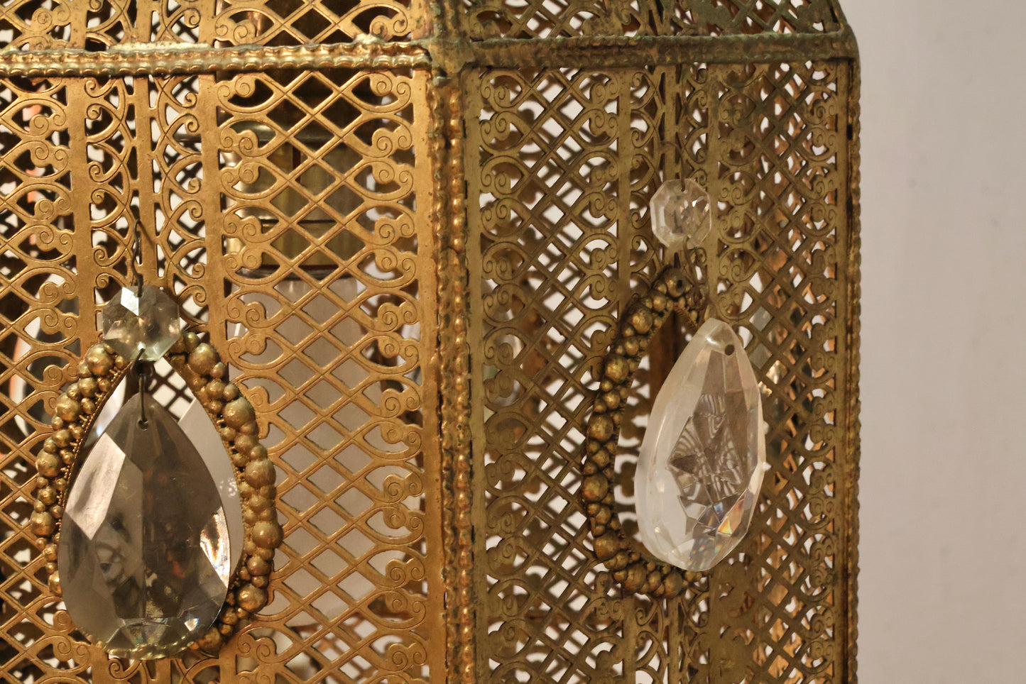 Moroccan Perforated Brass Swag Lamp