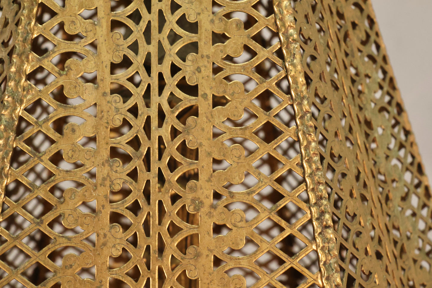 Moroccan Perforated Brass Swag Lamp