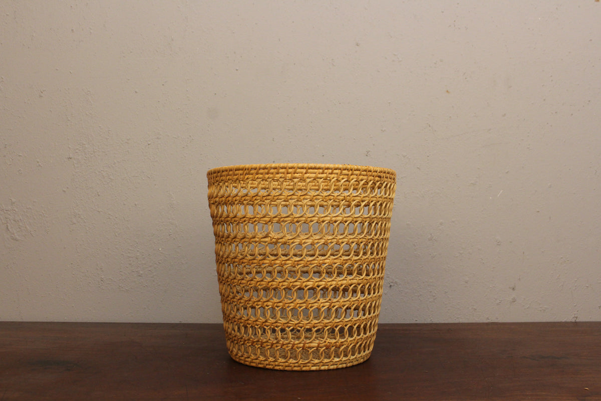 Rattan Wastebasket
