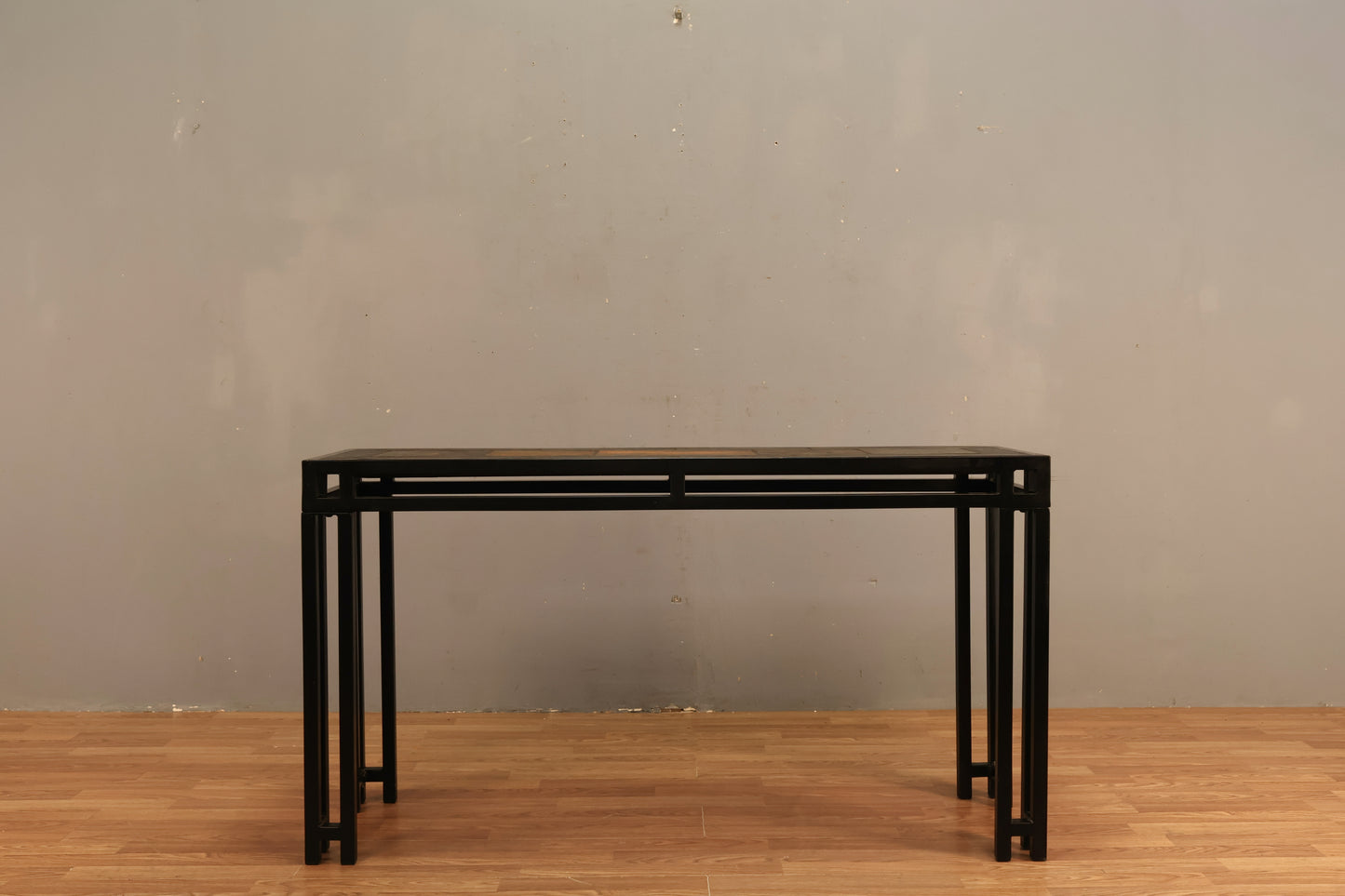 Contemporary Iron & Stone Console Table - ONLINE ONLY