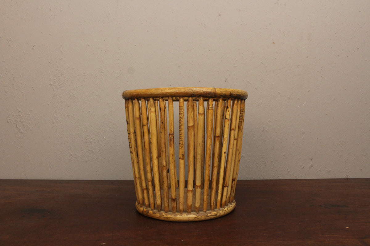 Bamboo Dowel Wastebasket