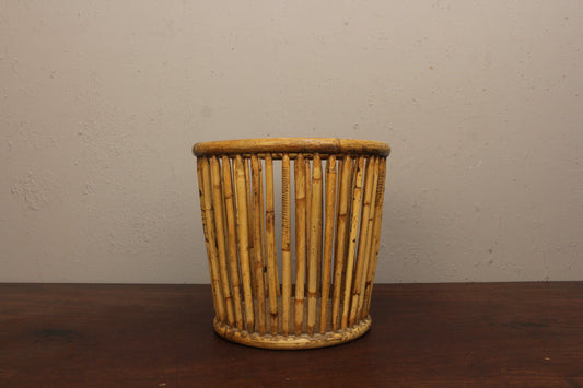 Bamboo Dowel Wastebasket
