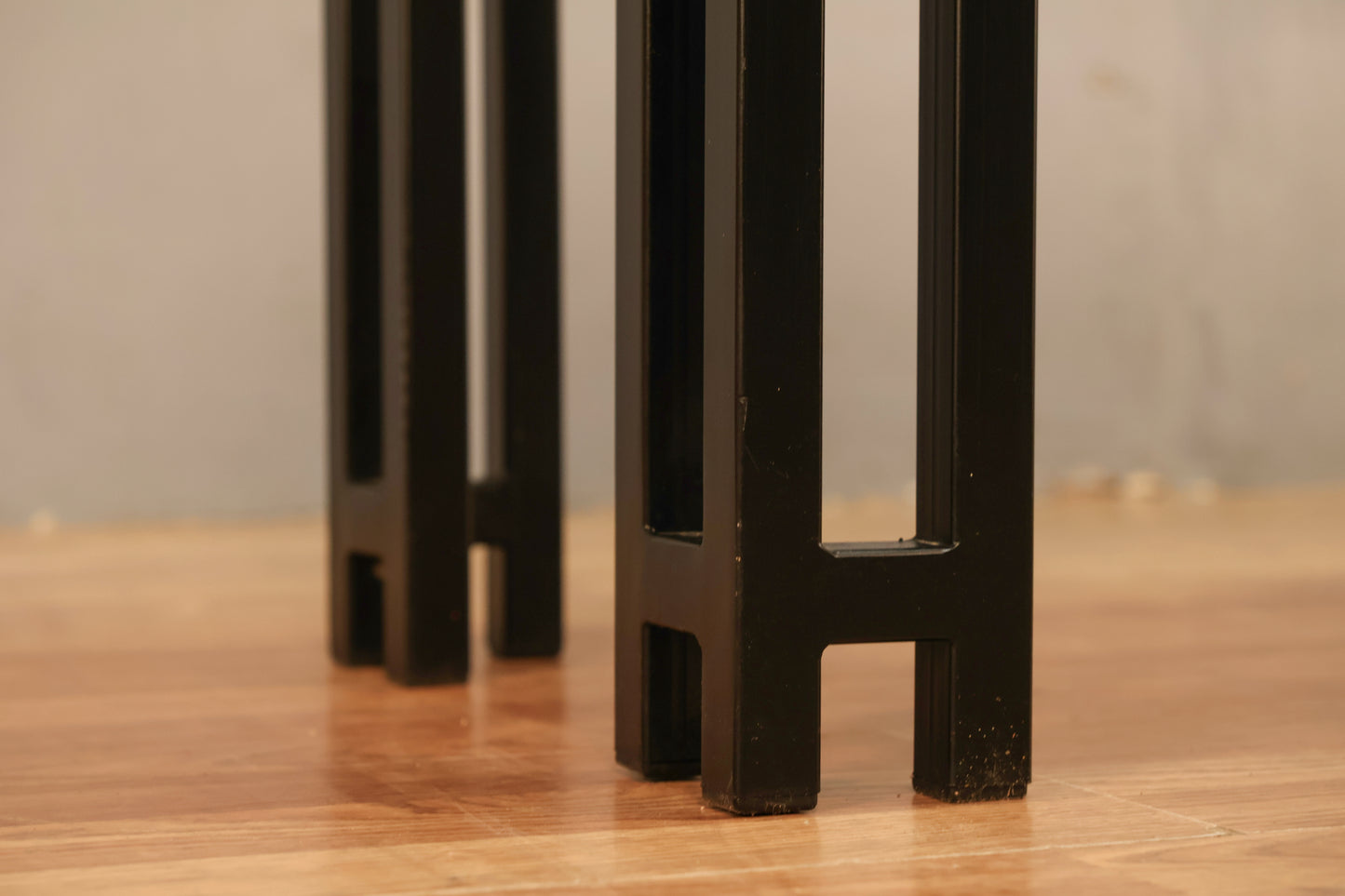 Contemporary Iron & Stone Console Table - ONLINE ONLY