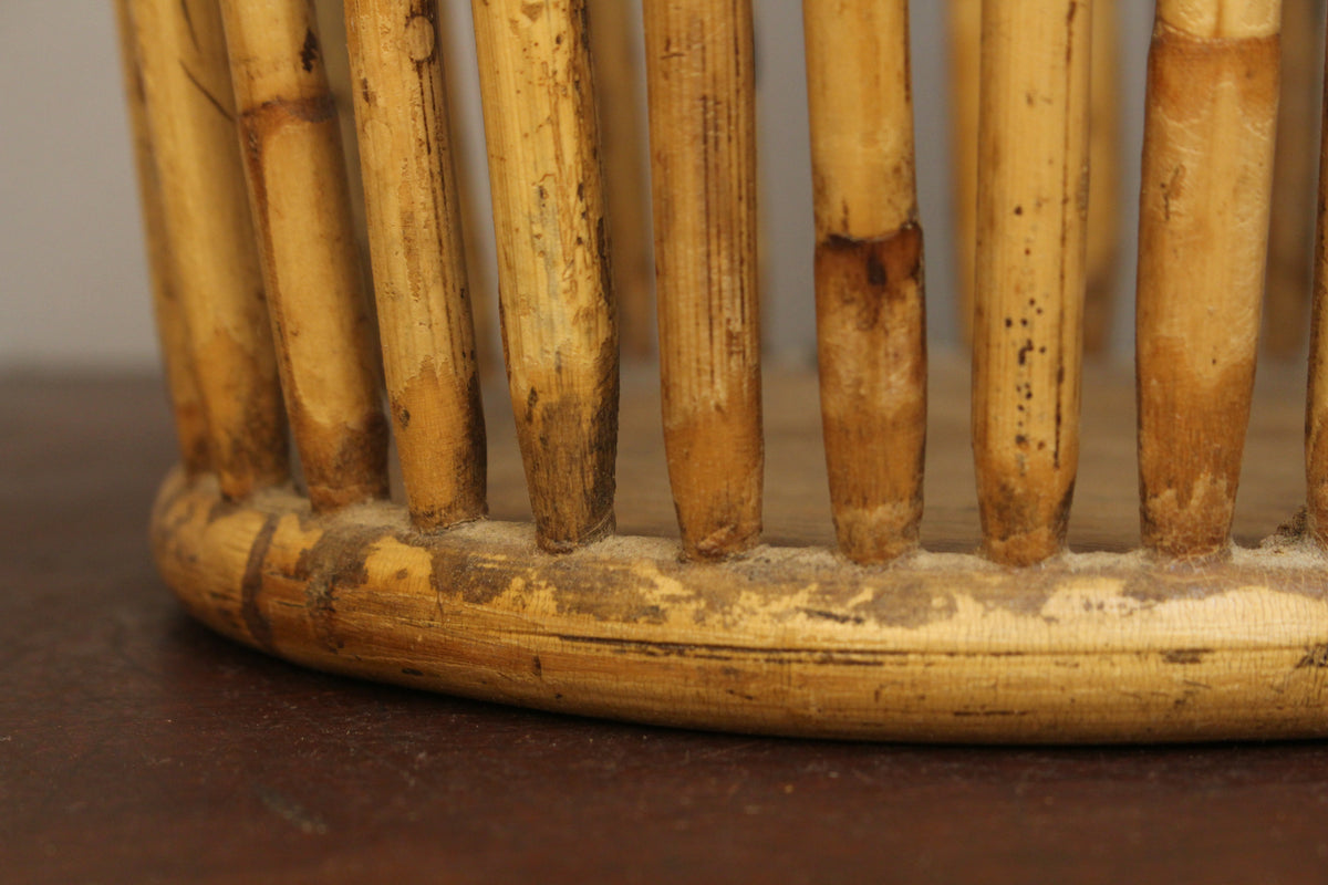 Bamboo Dowel Wastebasket