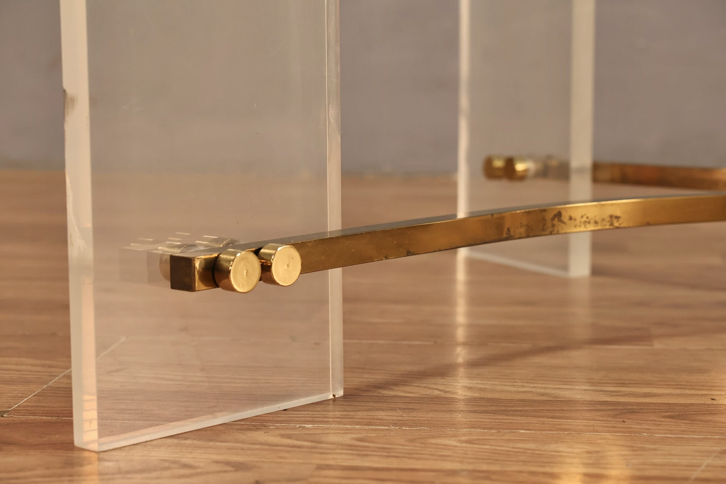 Boomerang Glass & Lucite Coffee Table