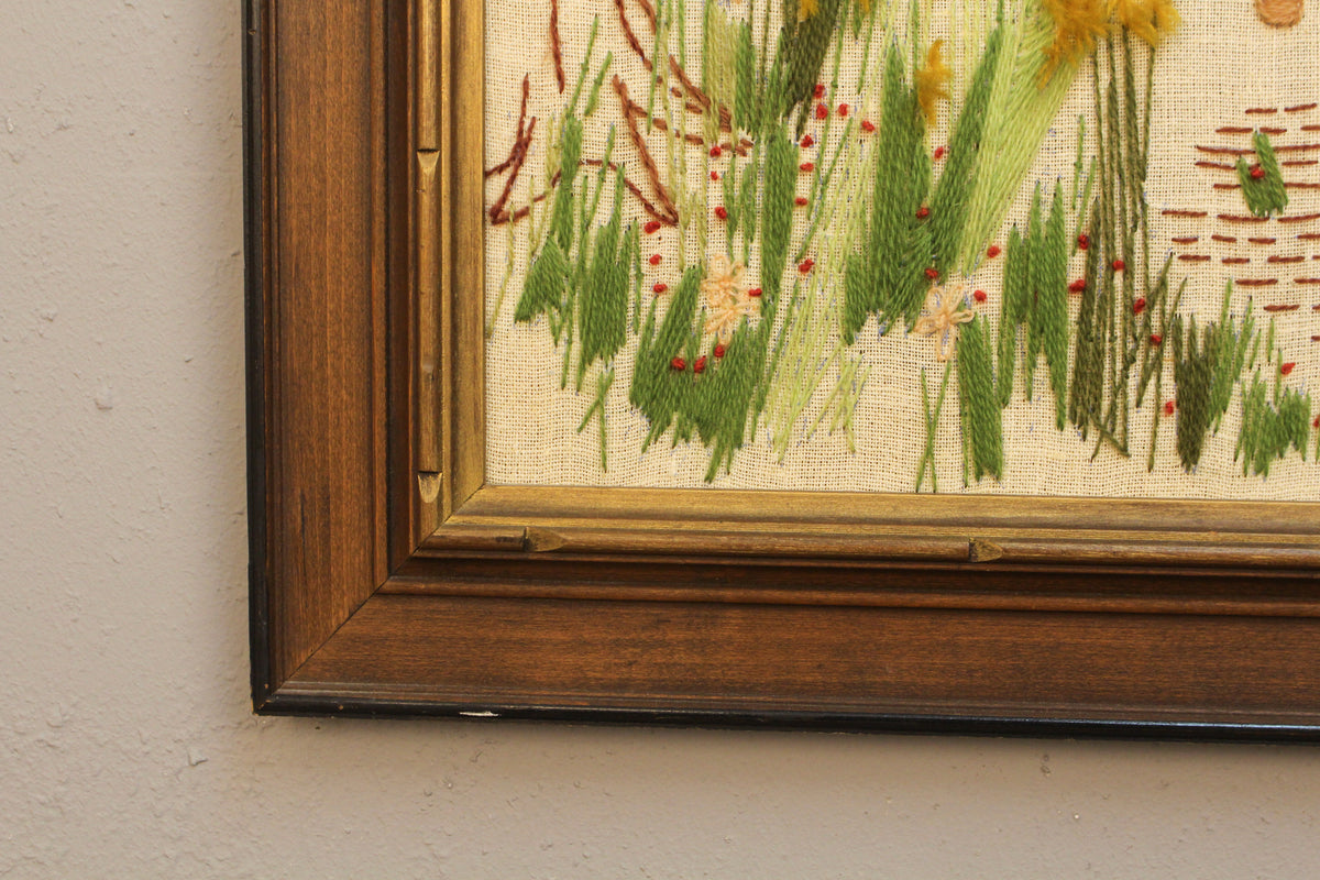 "Breezy Braid" Embroidered Art
