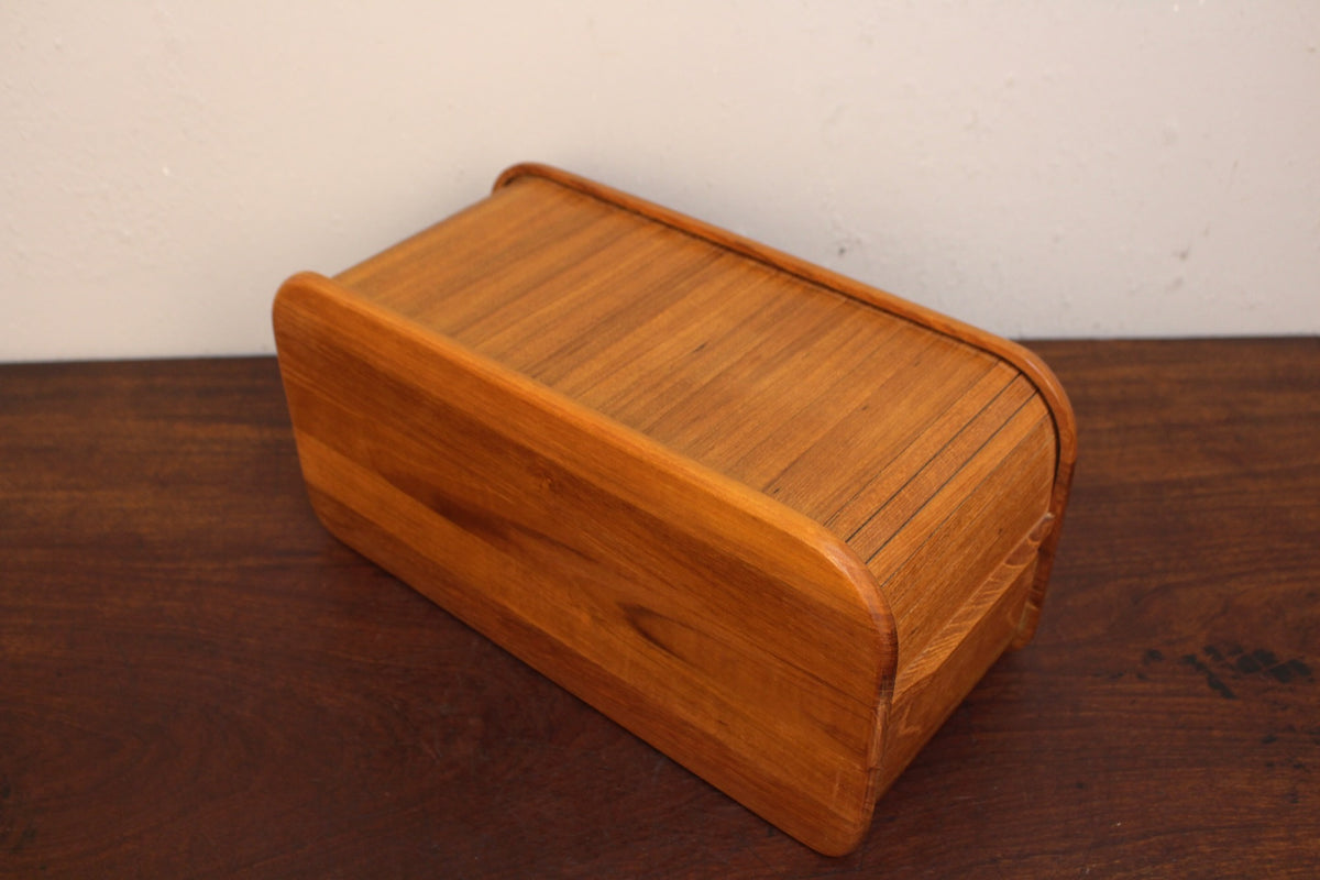 Teak Roll-Top Organizer