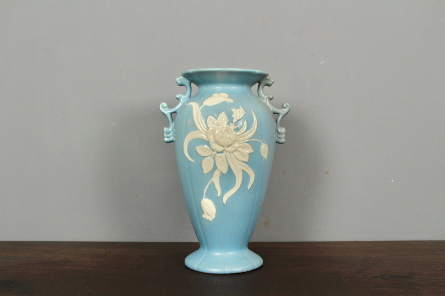 Weller Pottery Blue Floral Vase