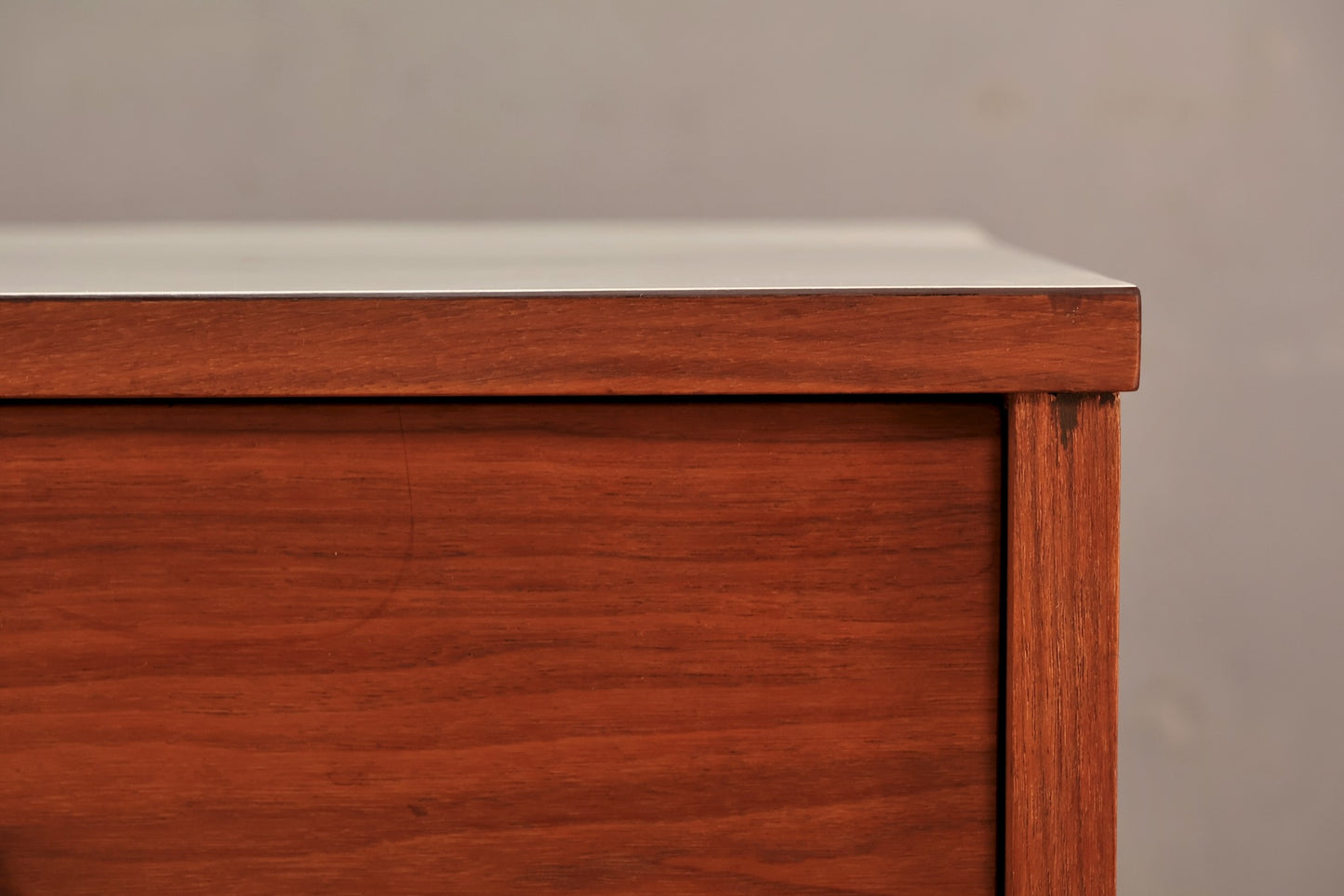 Teak & White Laminate 6-Drawer Credenza