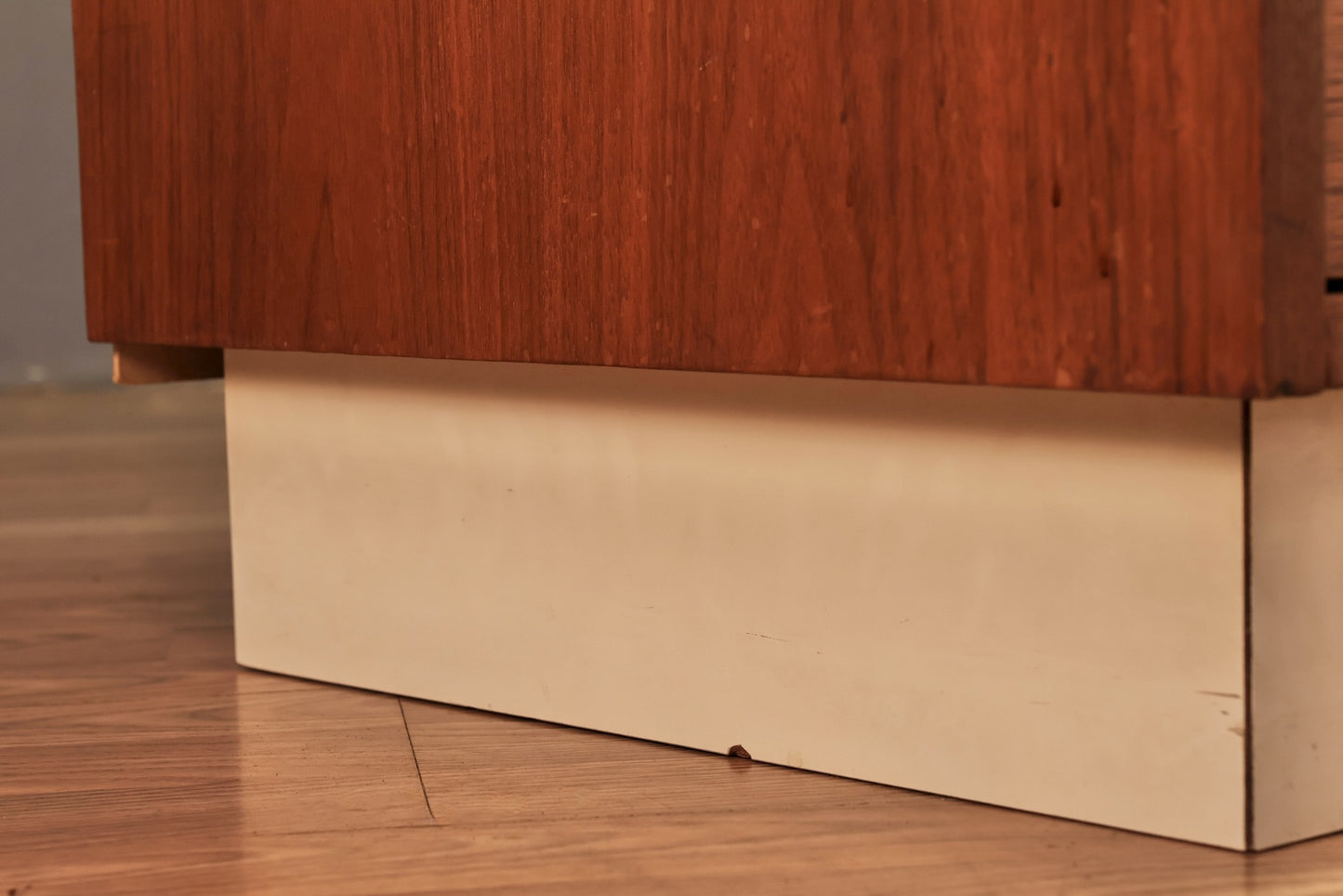 Teak & White Laminate 6-Drawer Credenza