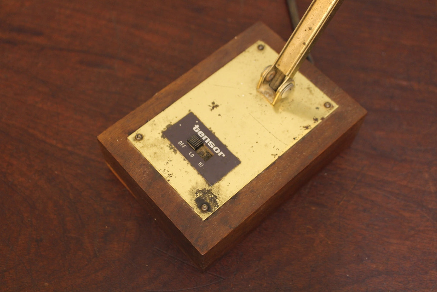 Tensor Wanut & Brass Desk Lamp