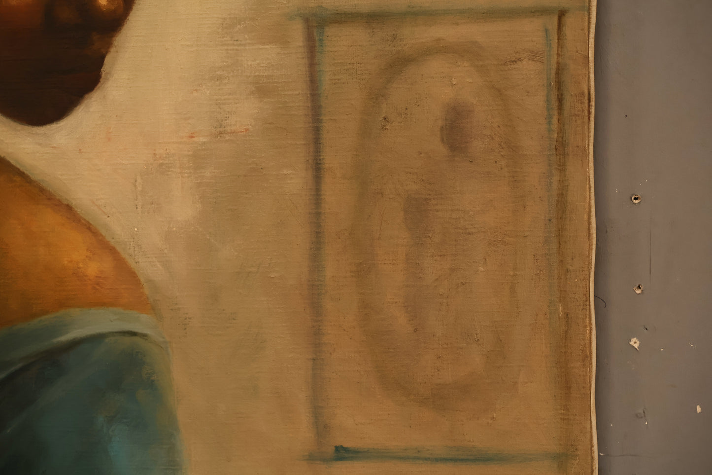 "Woman in Blue" Painting