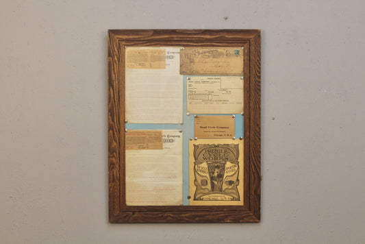 Antique "Chicago Cycle Clippings" Collage Art