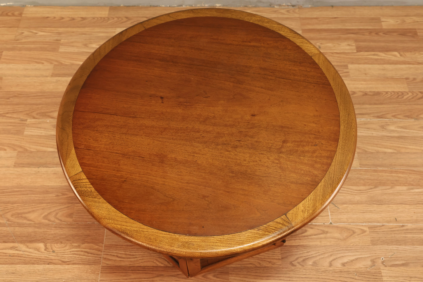 Lane Walnut & Woven 2-Door End Table - ONLINE ONLY
