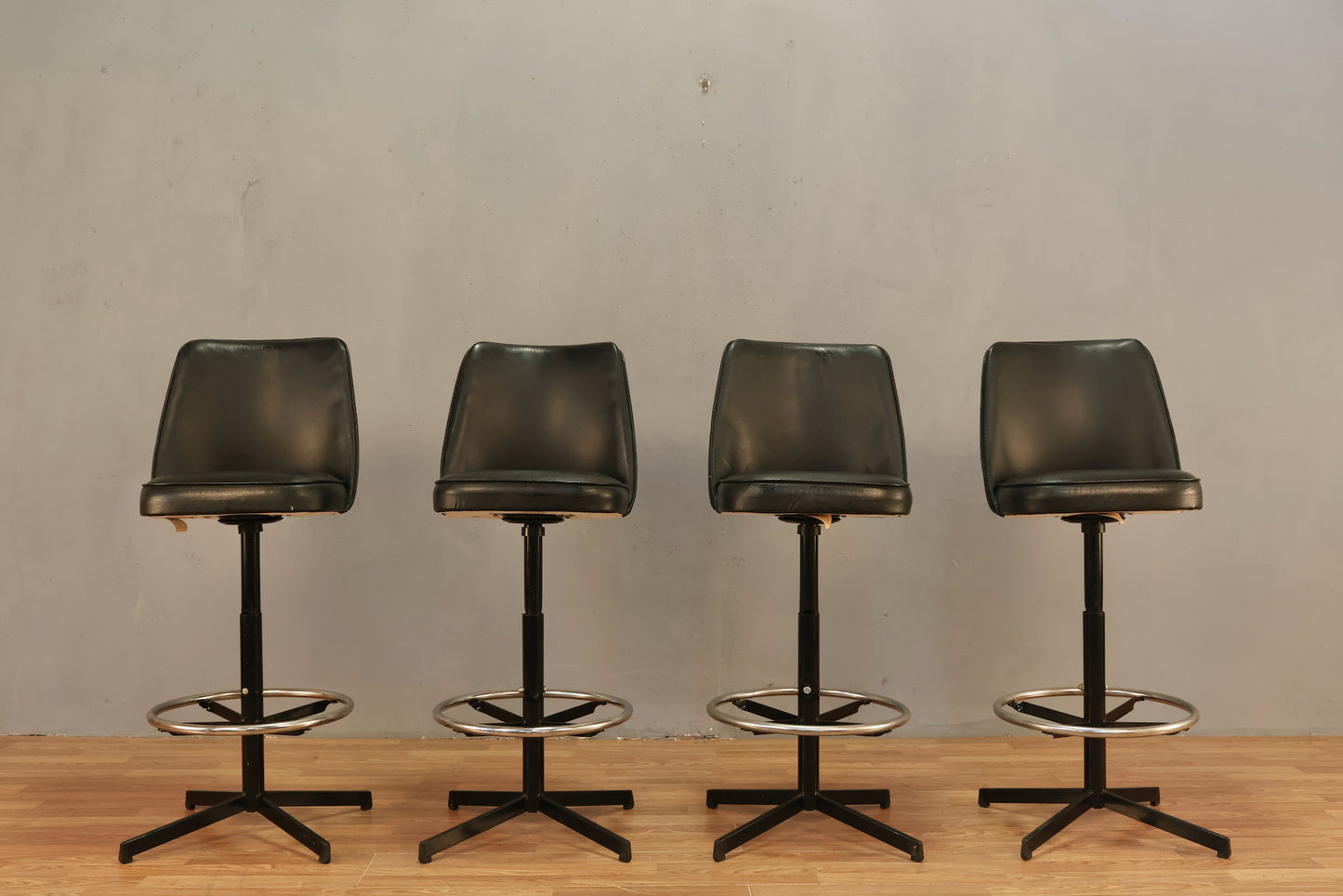 Atomic Black Vinyl Bar Stool - ONLINE ONLY