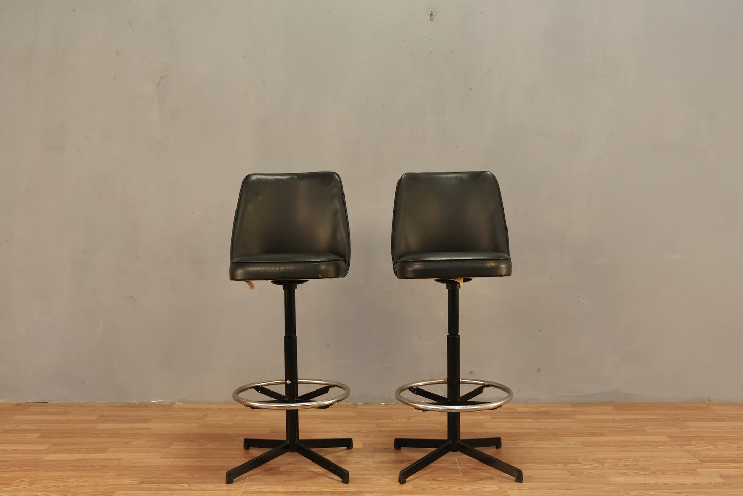 Atomic Black Vinyl Bar Stool - ONLINE ONLY
