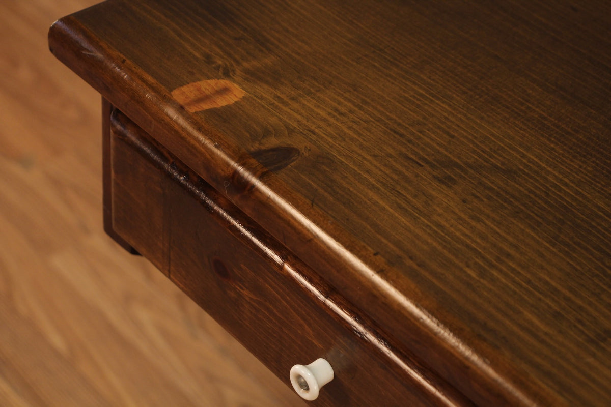 Dark Pine 1-Drawer Mail Desk
