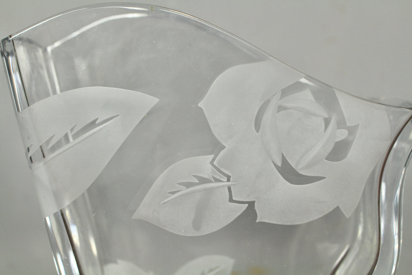 Frosted Rose Glass Vase