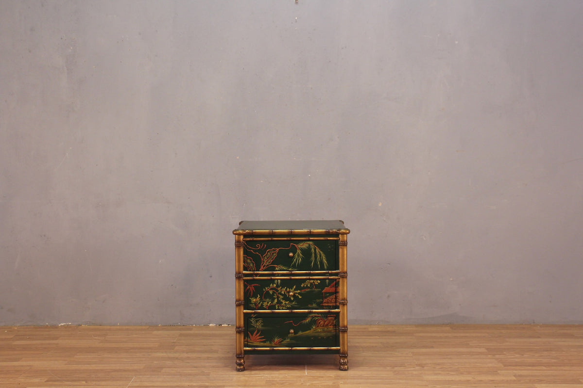 Chinoiserie Emerald 3-Drawer End Table
