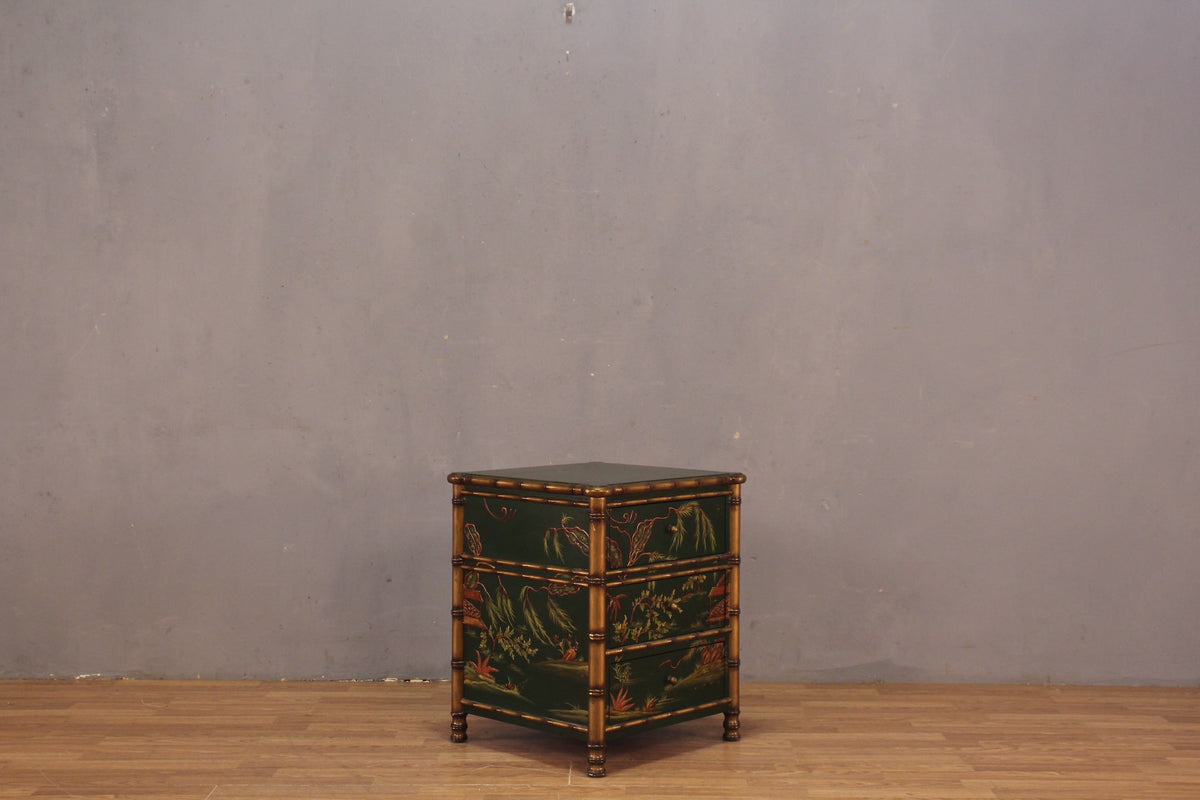 Chinoiserie Emerald 3-Drawer End Table