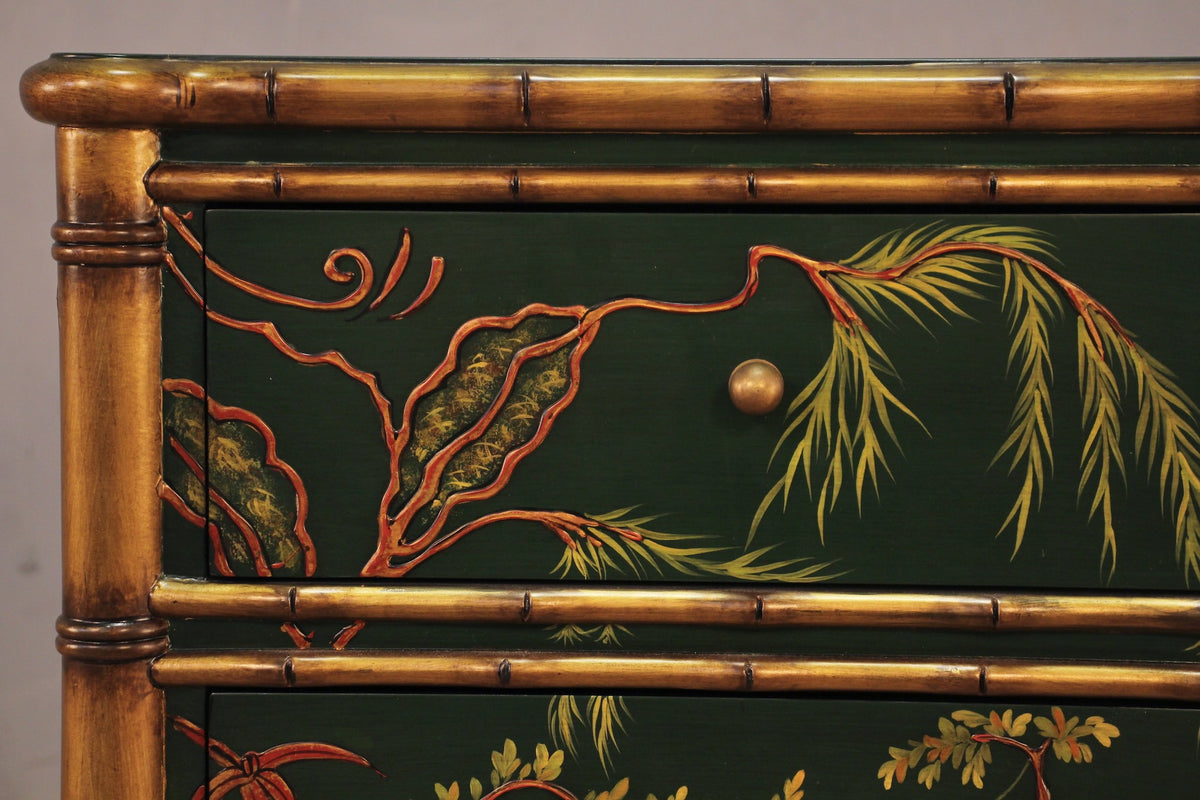 Chinoiserie Emerald 3-Drawer End Table