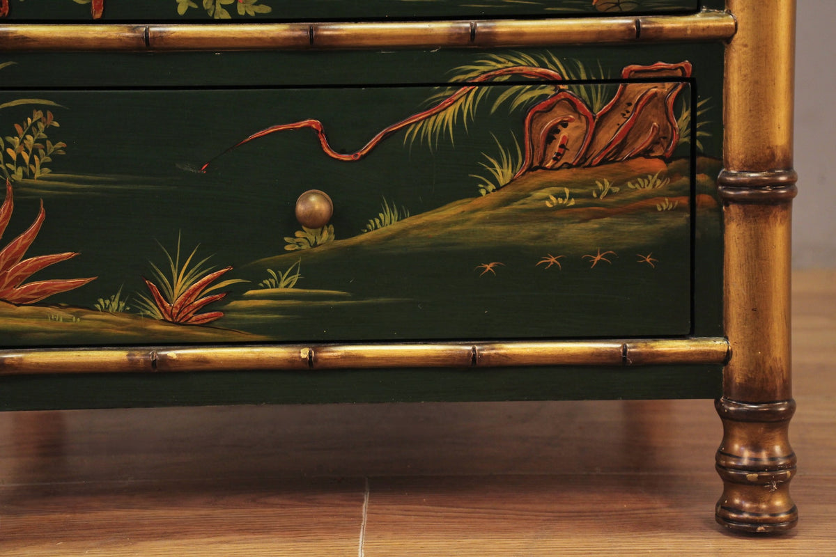Chinoiserie Emerald 3-Drawer End Table