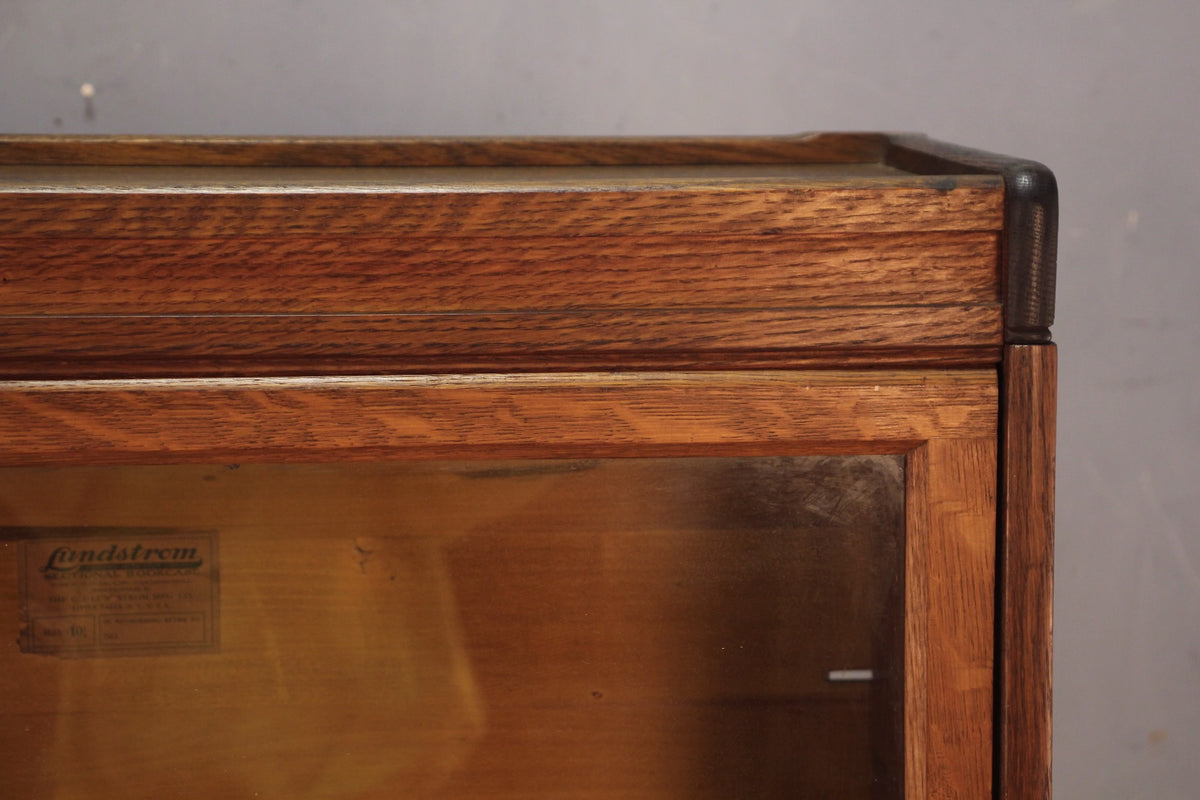 Antique Lundstrom Oak 4-Tier Barrister Bookcase
