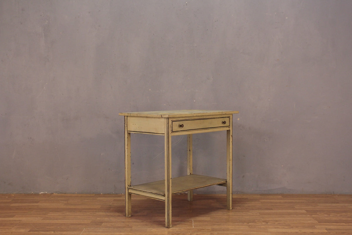 Rustic Mint & Sunflower 1-Drawer Table