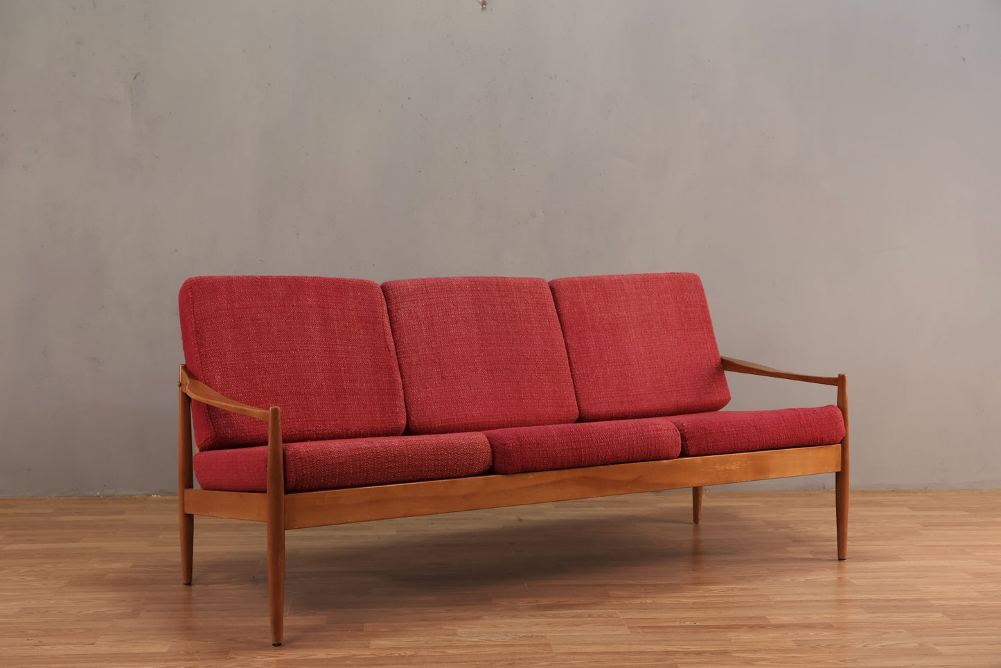 Colombian Mid Century Magenta Sofa