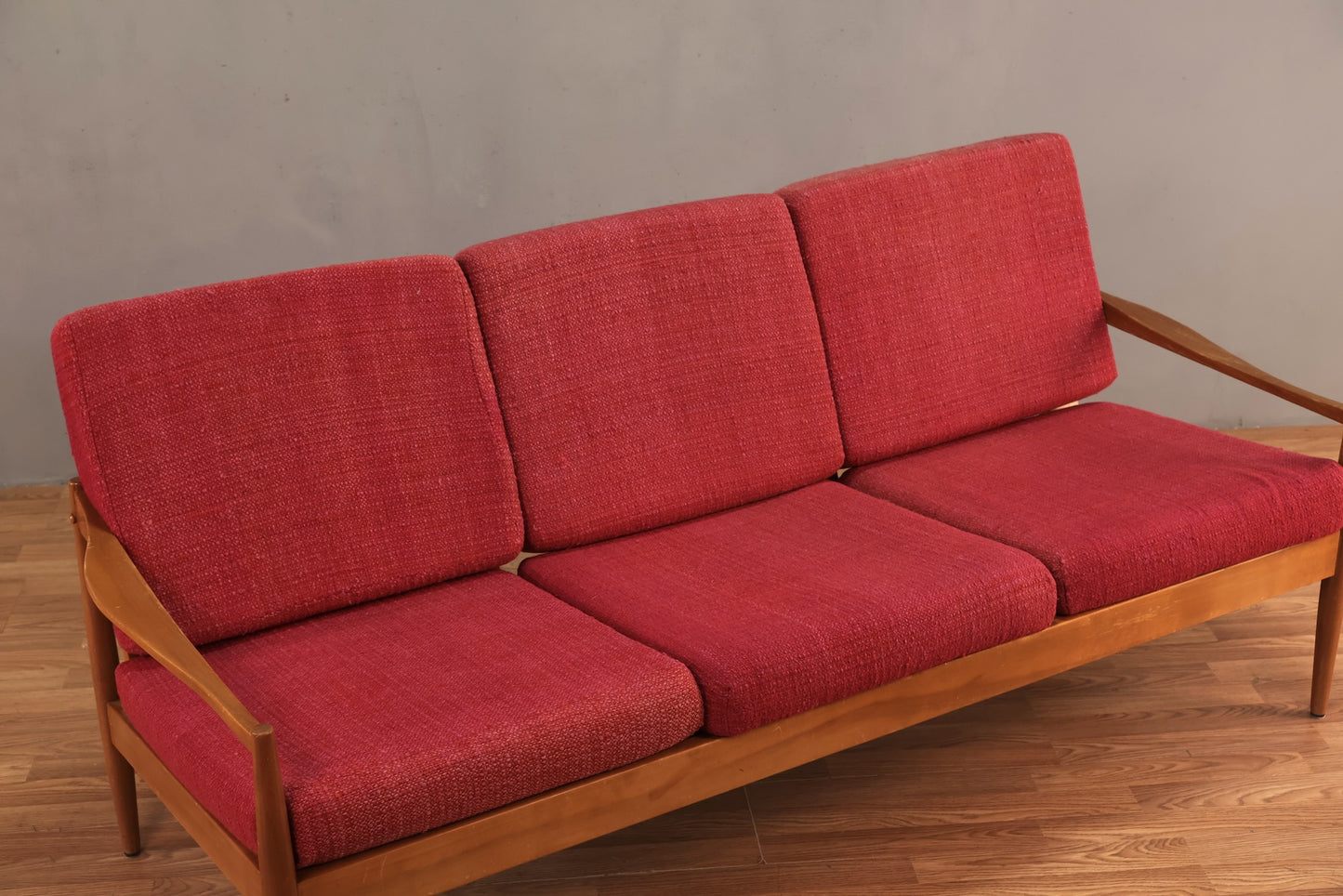 Colombian Mid Century Magenta Sofa