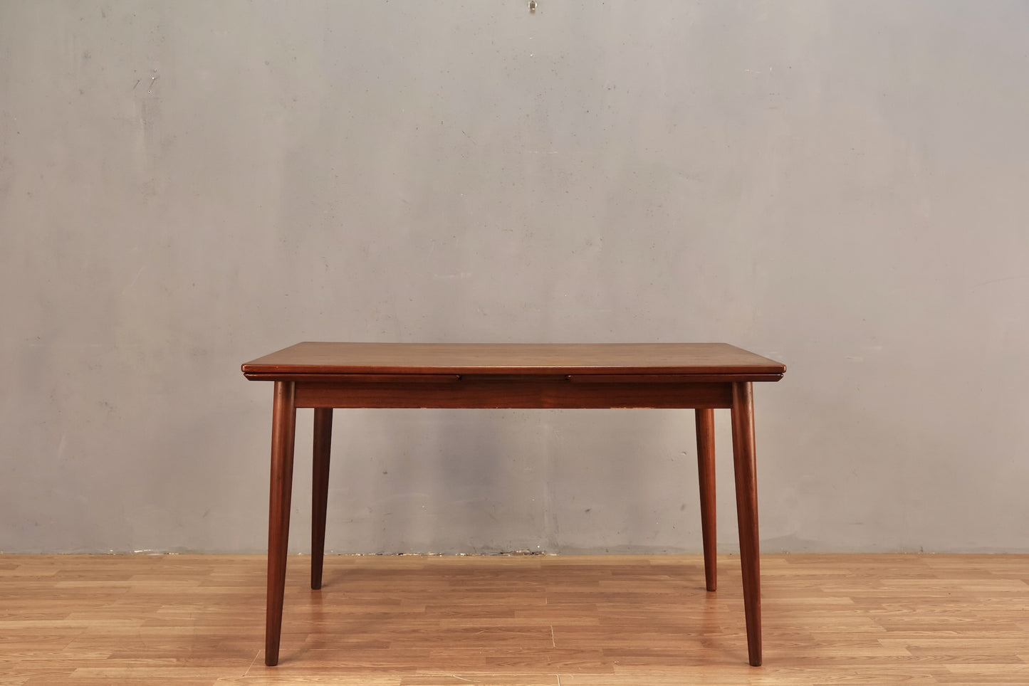 Teak Dining Table With Built-In Leaves - ONLINE ONLY