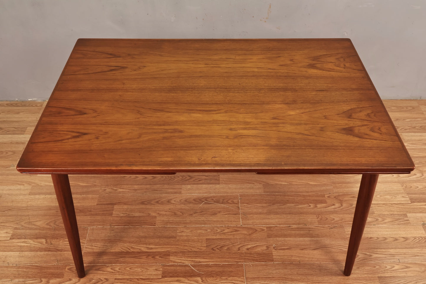 Teak Dining Table With Built-In Leaves - ONLINE ONLY