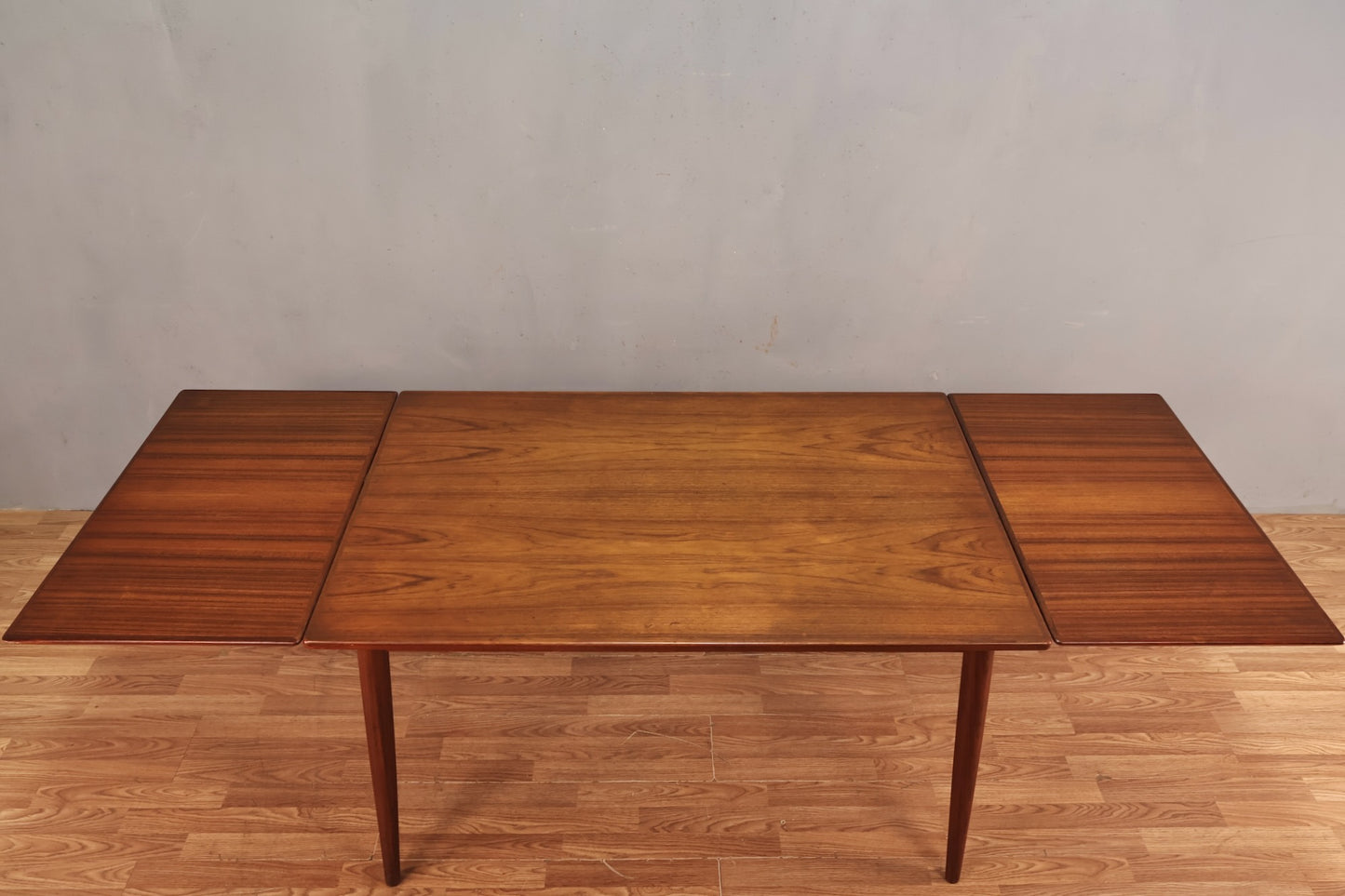 Teak Dining Table With Built-In Leaves - ONLINE ONLY