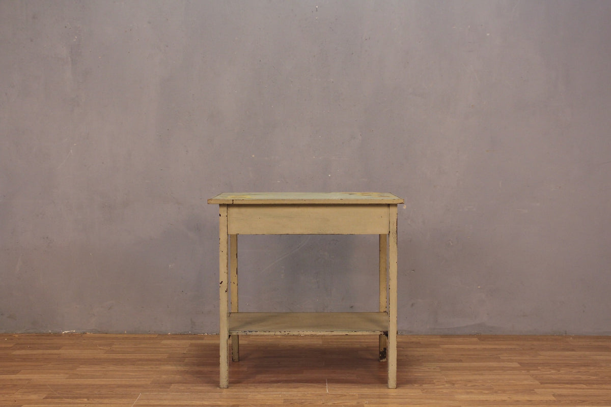 Rustic Mint & Sunflower 1-Drawer Table