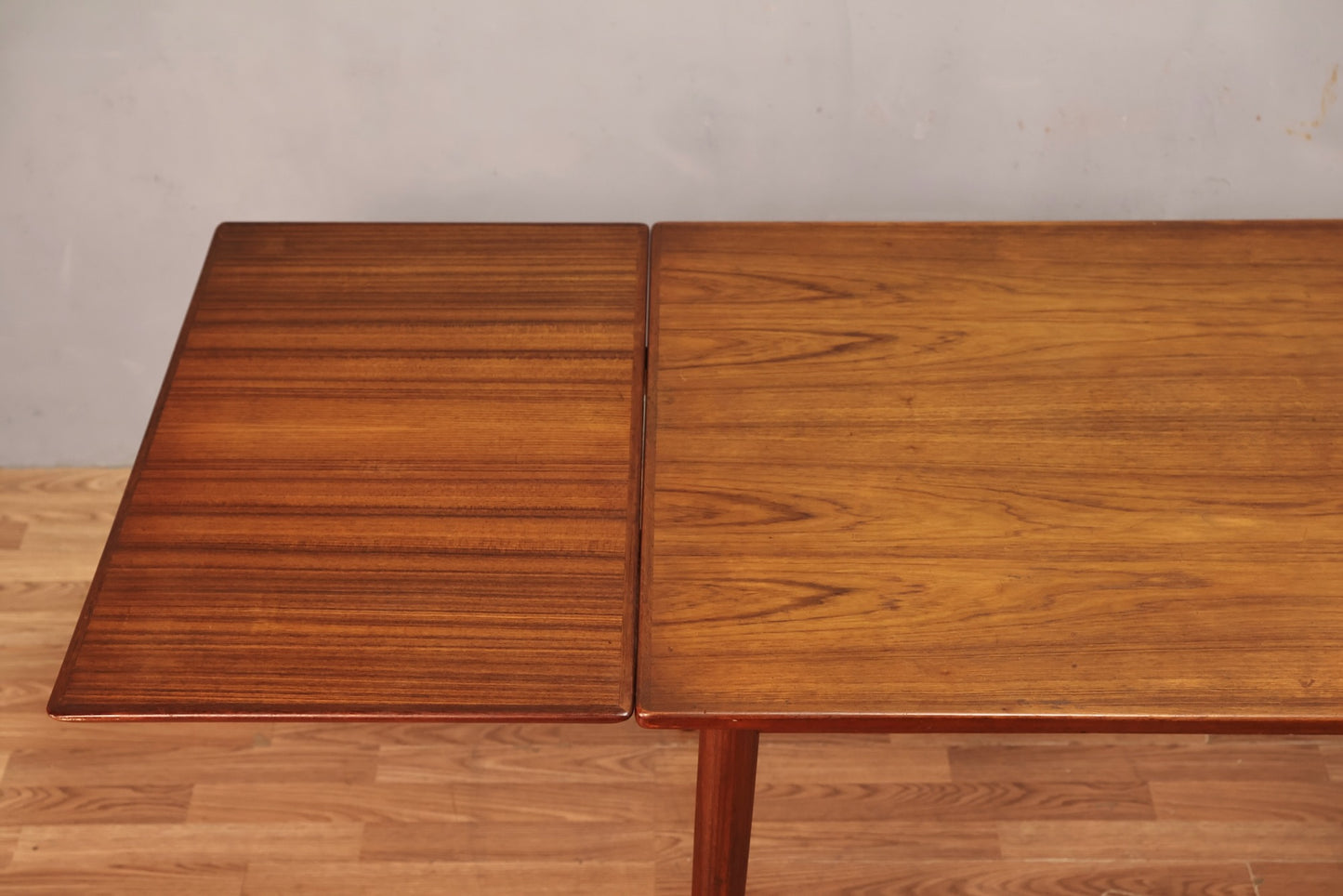 Teak Dining Table With Built-In Leaves - ONLINE ONLY