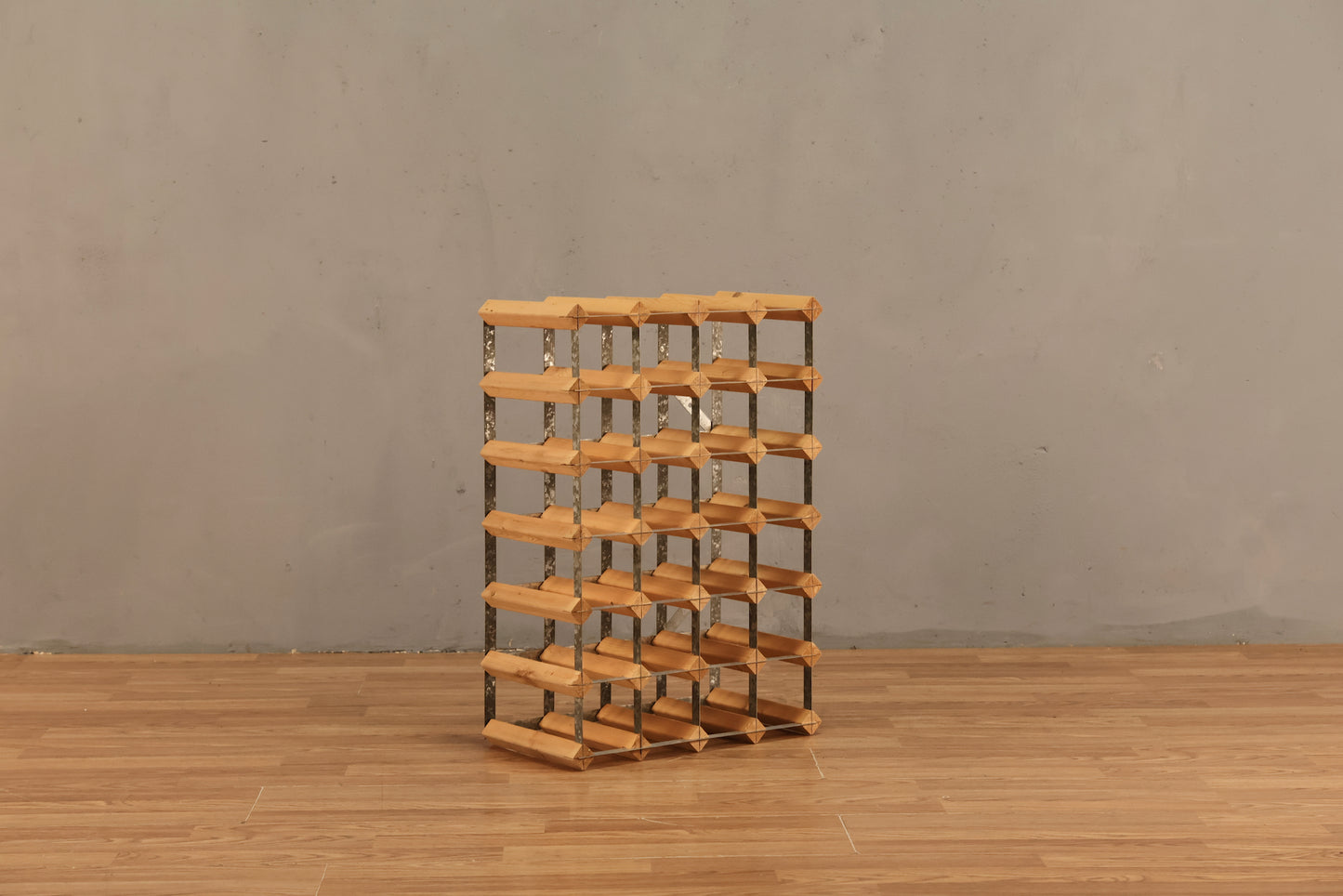 Wood & Metal Wine Rack
