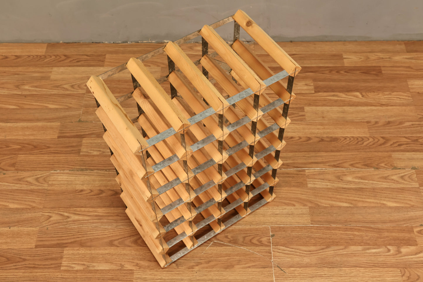 Wood & Metal Wine Rack