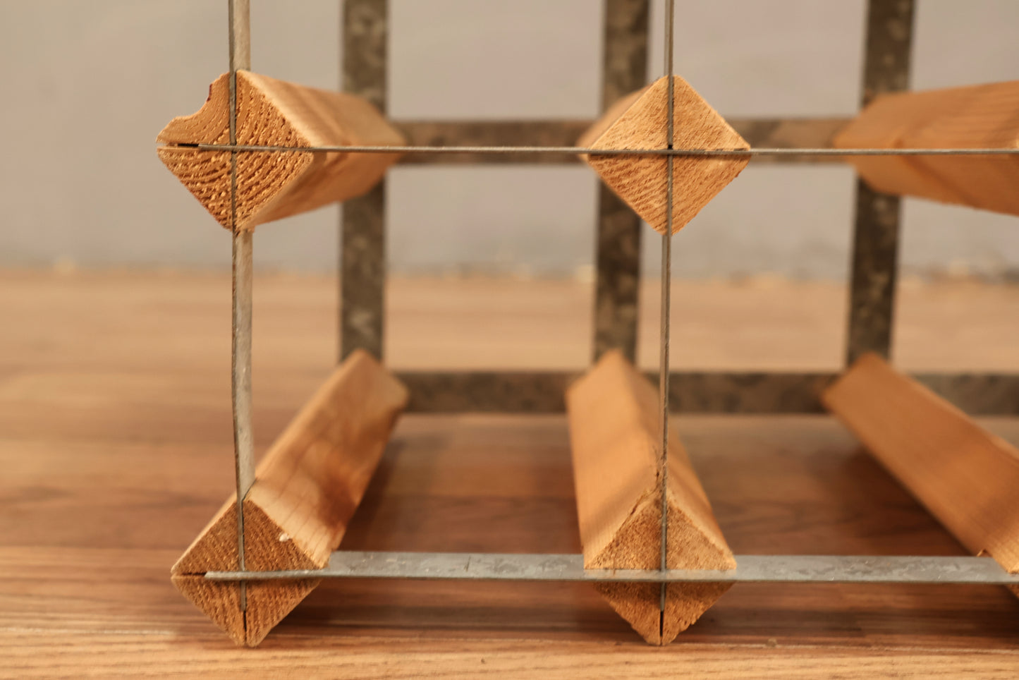 Wood & Metal Wine Rack
