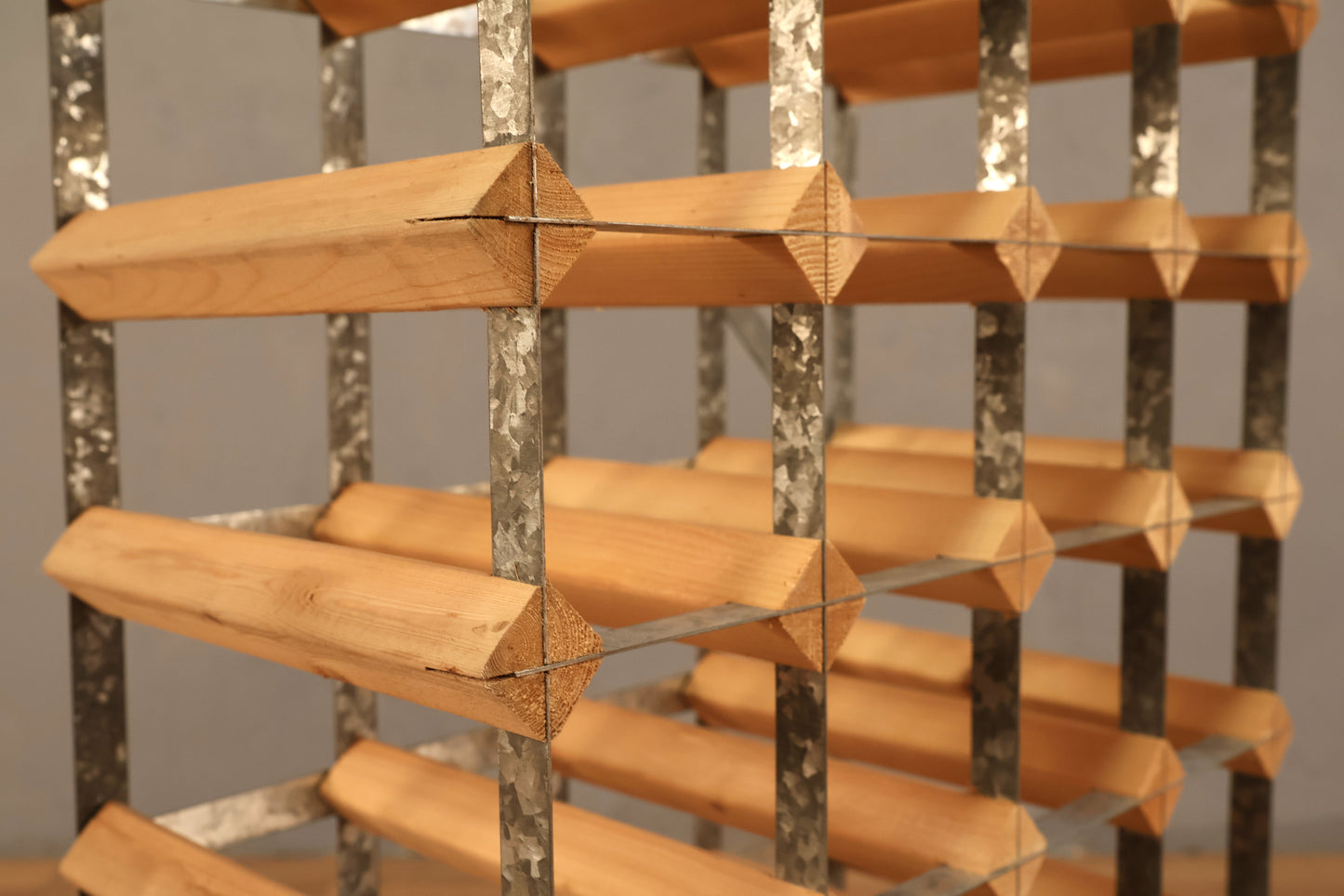 Wood & Metal Wine Rack