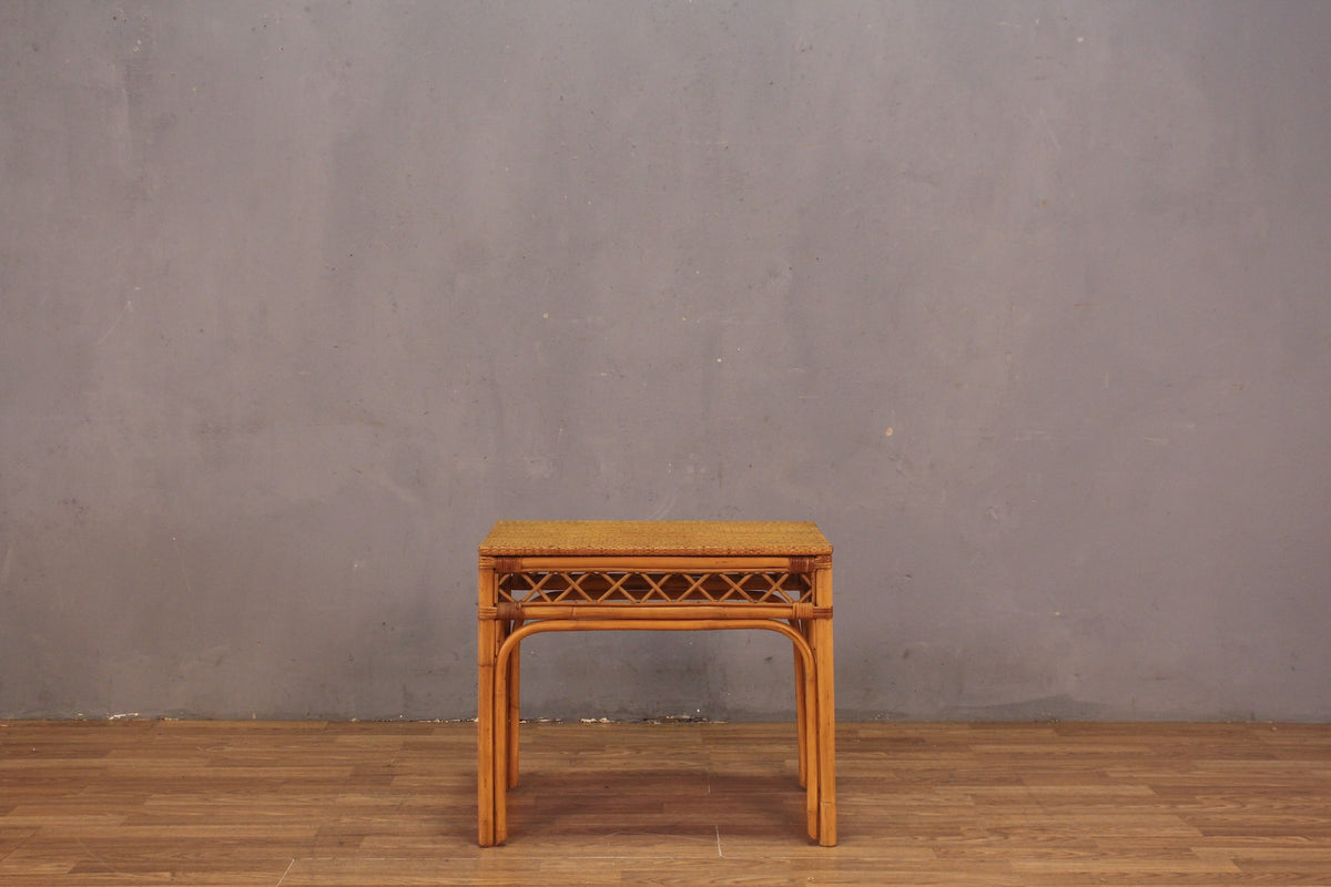 Bamboo & Rattan Side Table
