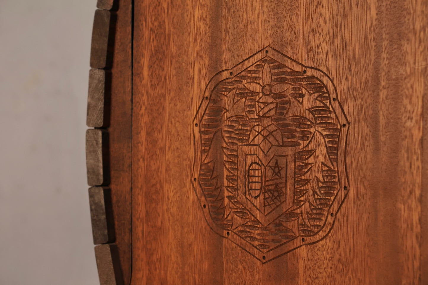 Oak Barrel Bar Cart