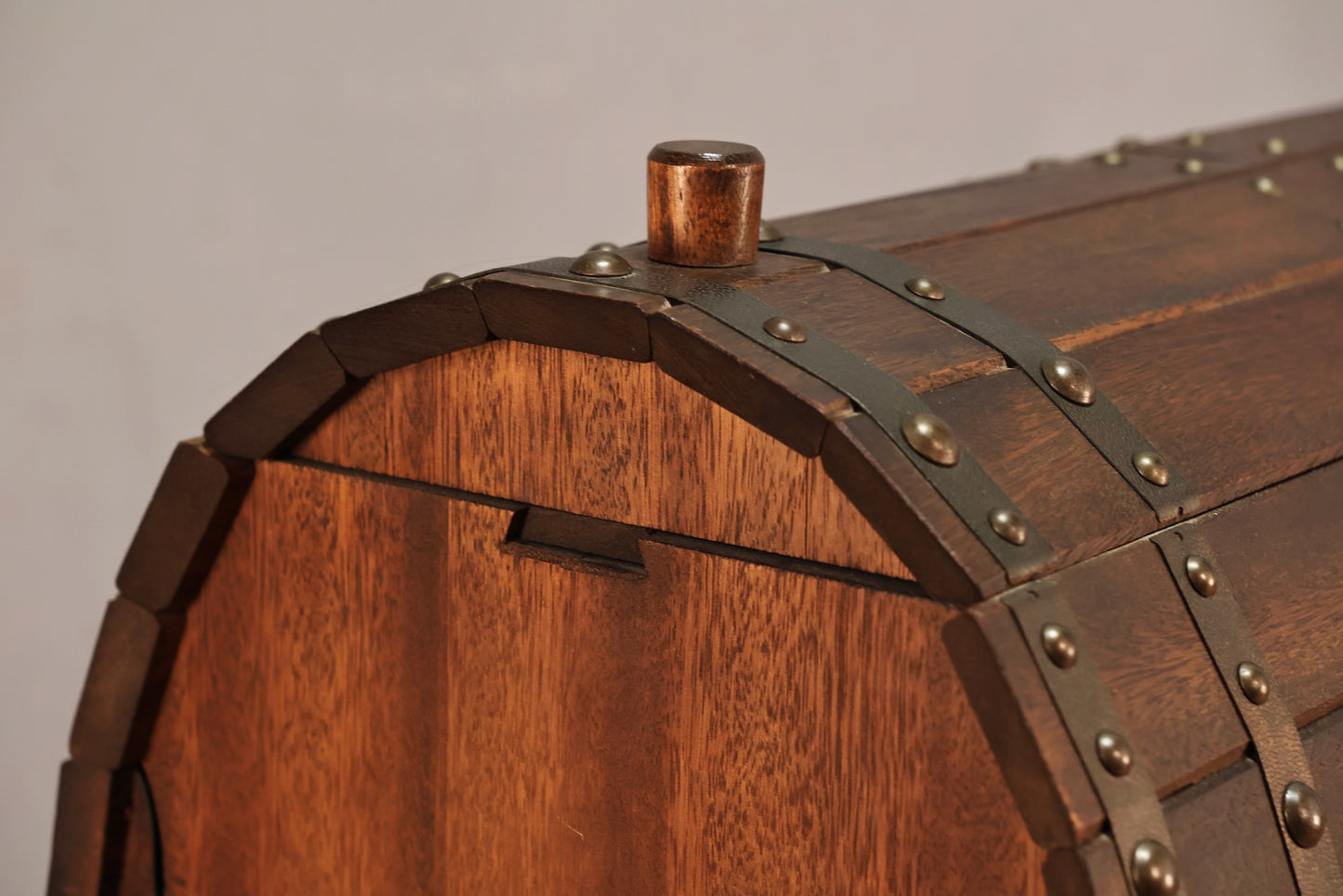 Oak Barrel Bar Cart