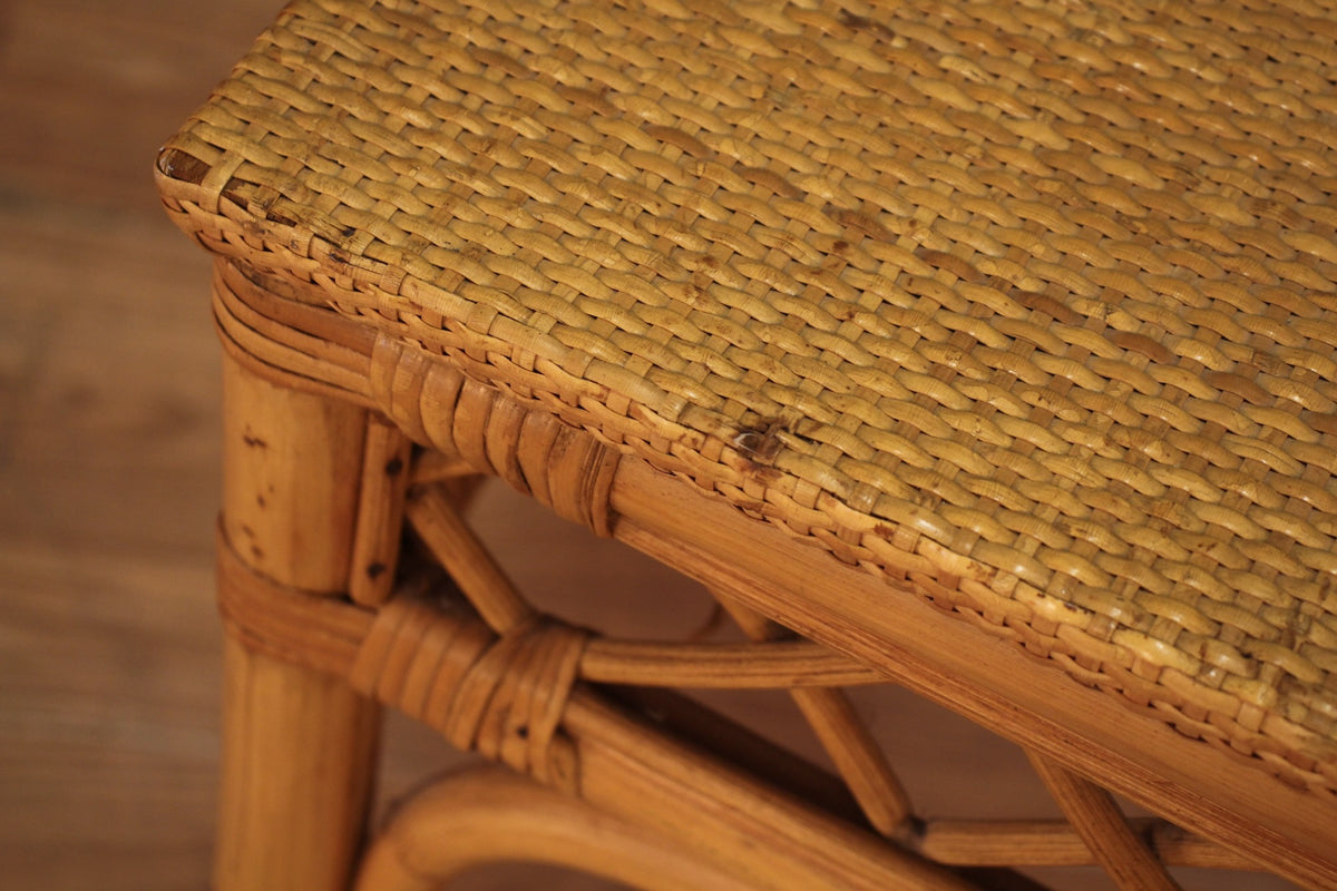 Bamboo & Rattan Side Table
