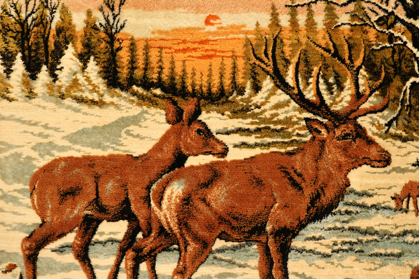 "Winter Morning Deer" Textile Art
