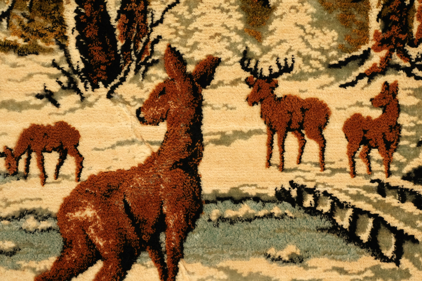 "Winter Morning Deer" Textile Art