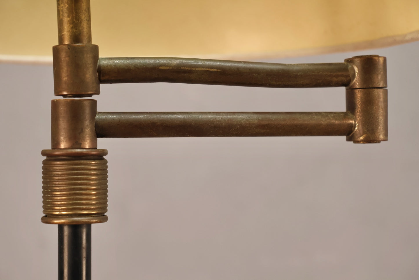 Atomic Black & Gold Swing-Arm Floor Lamp