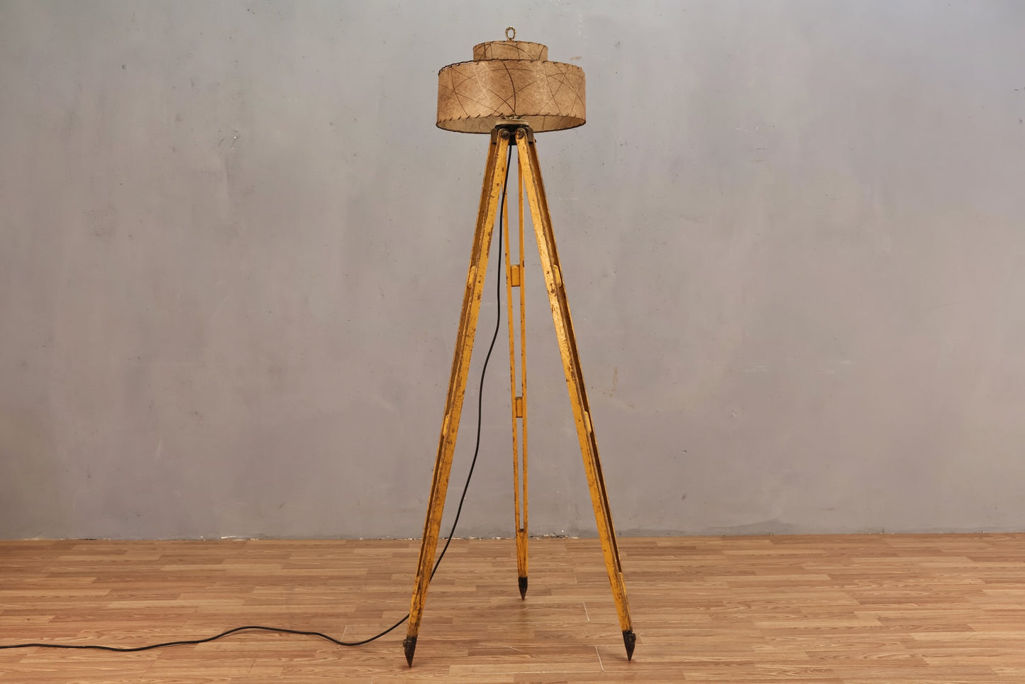 Reclaimed Surveyor's Tripod Floor Lamp