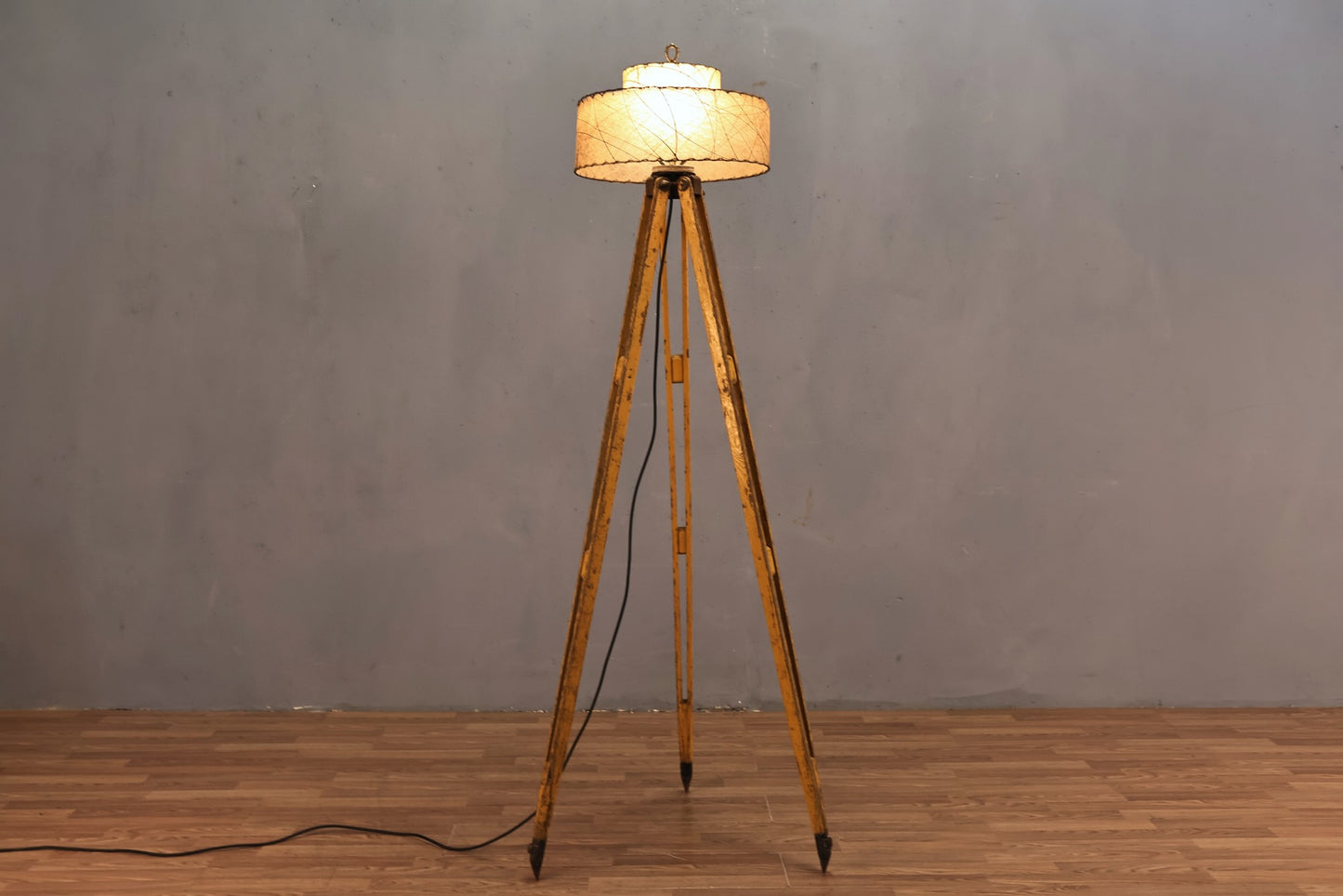 Reclaimed Surveyor's Tripod Floor Lamp